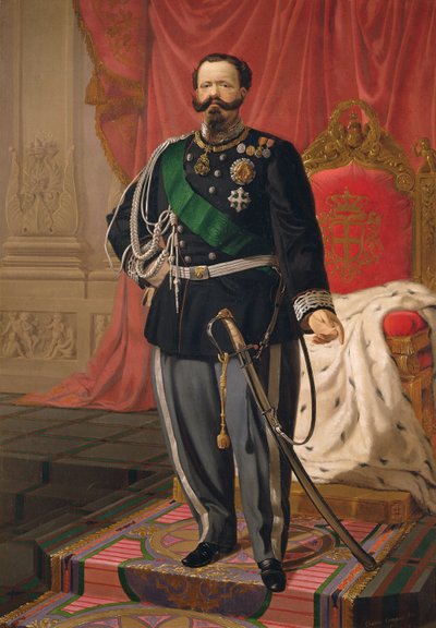 Porträt von Viktor Emanuel II. von Italien von Cesare Campini